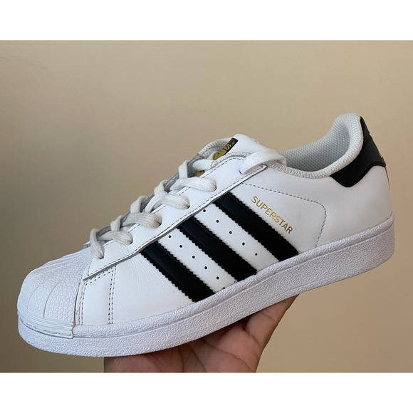 ADIDAS Originals Superstar J Boys 5.5 White/Black Gold Sneakers - Picture 12 of 13